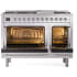 Ilve Nostalgie II Collection UP48FQNMPSSCLP - 48 Inch Freestanding Dual Fuel Range in Opened View