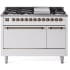 Ilve Nostalgie II Collection UP48FQNMPWHBLP - 48 Inch Freestanding Dual Fuel Range in Front View