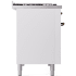 Ilve Nostalgie II Collection UP48FQNMPWHBLP - 48 Inch Freestanding Dual Fuel Range in Right Side View