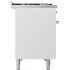 Ilve Nostalgie II Collection UP48FQNMPWHCLP - 48 Inch Freestanding Dual Fuel Range in Right Side View