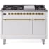 Ilve Nostalgie II Collection UP48FQNMPWHGLP - 48 Inch Freestanding Dual Fuel Range in Front View