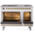 Ilve Nostalgie II Collection UP48FQNMPWHGLP - 48 Inch Freestanding Dual Fuel Range in Opened View