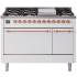 Ilve Nostalgie II Collection UP48FQNMPWHPLP - 48 Inch Freestanding Dual Fuel Range in Front View