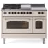 Ilve Nostalgie II Collection UP48FSNMPAWBLP - 48 Inch Freestanding Dual Fuel Range in Front View