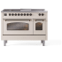 Ilve Nostalgie II Collection UP48FSNMPAWBLP - 48 Inch Freestanding Dual Fuel Range in Front View