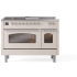 Ilve Nostalgie II Collection UP48FSNMPAWCLP - 48 Inch Freestanding Dual Fuel Range in Front View