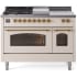 Ilve Nostalgie II Collection UP48FSNMPAWGLP - 48 Inch Freestanding Dual Fuel Range in Front View
