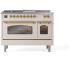 Ilve Nostalgie II Collection UP48FSNMPAWGLP - 48 Inch Freestanding Dual Fuel Range in Front View