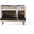 Ilve Nostalgie II Collection UP48FSNMPAWGLP - 48 Inch Freestanding Dual Fuel Range in Opened View