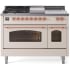 Ilve Nostalgie II Collection UP48FSNMPAWPLP - 48 Inch Freestanding Dual Fuel Range in Front View