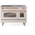 Ilve Nostalgie II Collection UP48FSNMPAWPLP - 48 Inch Freestanding Dual Fuel Range in Front View