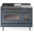 Ilve Nostalgie II Collection UP48FSNMPBGGLP - 48 Inch Freestanding Dual Fuel Range in Front View