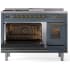 Ilve Nostalgie II Collection UP48FSNMPBGGLP - 48 Inch Freestanding Dual Fuel Range in Opened View
