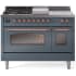 Ilve Nostalgie II Collection UP48FSNMPBGP - 48 Inch Freestanding Dual Fuel Range in Front View