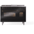Ilve Nostalgie II Collection UP48FSNMPBKBLP - 48 Inch Freestanding Dual Fuel Range in Front View