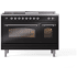 Ilve Nostalgie II Collection UP48FSNMPBKCLP - 48 Inch Freestanding Dual Fuel Range in Front View