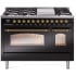 Ilve Nostalgie II Collection UP48FSNMPBKGLP - 48 Inch Freestanding Dual Fuel Range