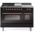 Ilve Nostalgie II Collection UP48FSNMPBKP - 48 Inch Freestanding Dual Fuel Range in Front View