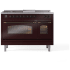 Ilve Nostalgie II Collection UP48FSNMPBUBLP - 48 Inch Freestanding Dual Fuel Range in Front View
