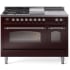 Ilve Nostalgie II Collection UP48FSNMPBUCLP - 48 Inch Freestanding Dual Fuel Range in Front View