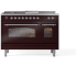 Ilve Nostalgie II Collection UP48FSNMPBUCLP - 48 Inch Freestanding Dual Fuel Range in Front View