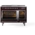 Ilve Nostalgie II Collection UP48FSNMPBUCLP - 48 Inch Freestanding Dual Fuel Range in Opened View