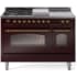 Ilve Nostalgie II Collection UP48FSNMPBUG - 48 Inch Freestanding Dual Fuel Range in Front View