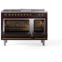 Ilve Nostalgie II Collection UP48FSNMPBUG - 48 Inch Freestanding Dual Fuel Range in Opened View