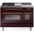 Ilve Nostalgie II Collection UP48FSNMPBUPLP - 48 Inch Freestanding Dual Fuel Range in Front View