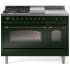 Ilve Nostalgie II Collection UP48FSNMPEGBLP - 48 Inch Freestanding Dual Fuel Range in Front View
