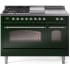 Ilve Nostalgie II Collection UP48FSNMPEGCLP - 48 Inch Freestanding Dual Fuel Range in Front View