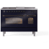 Ilve Nostalgie II Collection UP48FSNMPMBBLP - 48 Inch Freestanding Dual Fuel Range in Front View