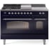 Ilve Nostalgie II Collection UP48FSNMPMBCLP - 48 Inch Freestanding Dual Fuel Range in Front View