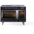 Ilve Nostalgie II Collection UP48FSNMPMBCLP - 48 Inch Freestanding Dual Fuel Range in Opened View