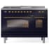 Ilve Nostalgie II Collection UP48FSNMPMBGLP - 48 Inch Freestanding Dual Fuel Range in Front View