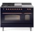 Ilve Nostalgie II Collection UP48FSNMPMBPLP - 48 Inch Freestanding Dual Fuel Range in Front View