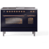 Ilve Nostalgie II Collection UP48FSNMPMBPLP - 48 Inch Freestanding Dual Fuel Range in Front View