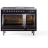 Ilve Nostalgie II Collection UP48FSNMPMBPLP - 48 Inch Freestanding Dual Fuel Range in Opened View