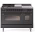 Ilve Nostalgie II Collection UP48FSNMPMGBLP - 48 Inch Freestanding Dual Fuel Range in Front View