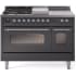 Ilve Nostalgie II Collection UP48FSNMPMGCLP - 48 Inch Freestanding Dual Fuel Range in Front View