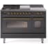 Ilve Nostalgie II Collection UP48FSNMPMGGLP - 48 Inch Freestanding Dual Fuel Range in Front View
