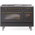Ilve Nostalgie II Collection UP48FSNMPMGGLP - 48 Inch Freestanding Dual Fuel Range in Front View