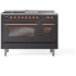 Ilve Nostalgie II Collection UP48FSNMPMGPLP - 48 Inch Freestanding Dual Fuel Range in Front View