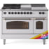 Ilve Nostalgie II Collection UP48FSNMPRABLP - 48 Inch Freestanding Dual Fuel Range in Front View