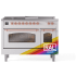 Ilve Nostalgie II Collection UP48FSNMPRAPLP - 48 Inch Freestanding Dual Fuel Range in Front View