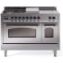 Ilve Nostalgie II Collection UP48FSNMPSSB - 48 Inch Freestanding Dual Fuel Range in Front View