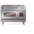 Ilve Nostalgie II Collection UP48FSNMPSSCLP - 48 Inch Freestanding Dual Fuel Range in Front View