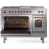 Ilve Nostalgie II Collection UP48FSNMPSSG - 48 Inch Freestanding Dual Fuel Range in Opened View