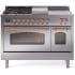 Ilve Nostalgie II Collection UP48FSNMPSSP - 48 Inch Freestanding Dual Fuel Range in Front View