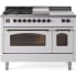 Ilve Nostalgie II Collection UP48FSNMPWHBLP - 48 Inch Freestanding Dual Fuel Range in Front View